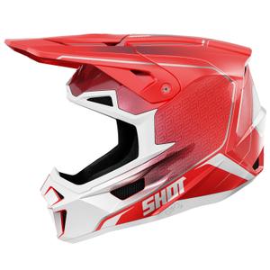 Kask motocrossowy Shot Lite Challenger perłowo-czerwony