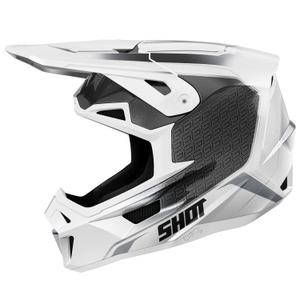 Kask motocrossowy Shot Lite Challenger perłowo czarno-biały