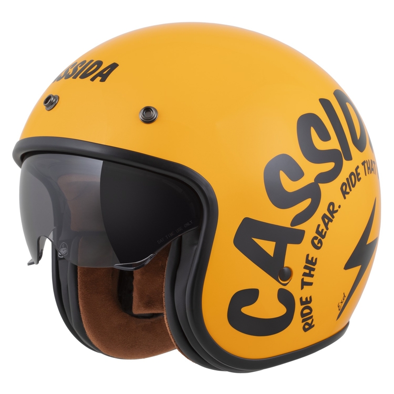 Kask motocyklowy otwarty Cassida Oxygen 2.0 Gear żółto-czarny
