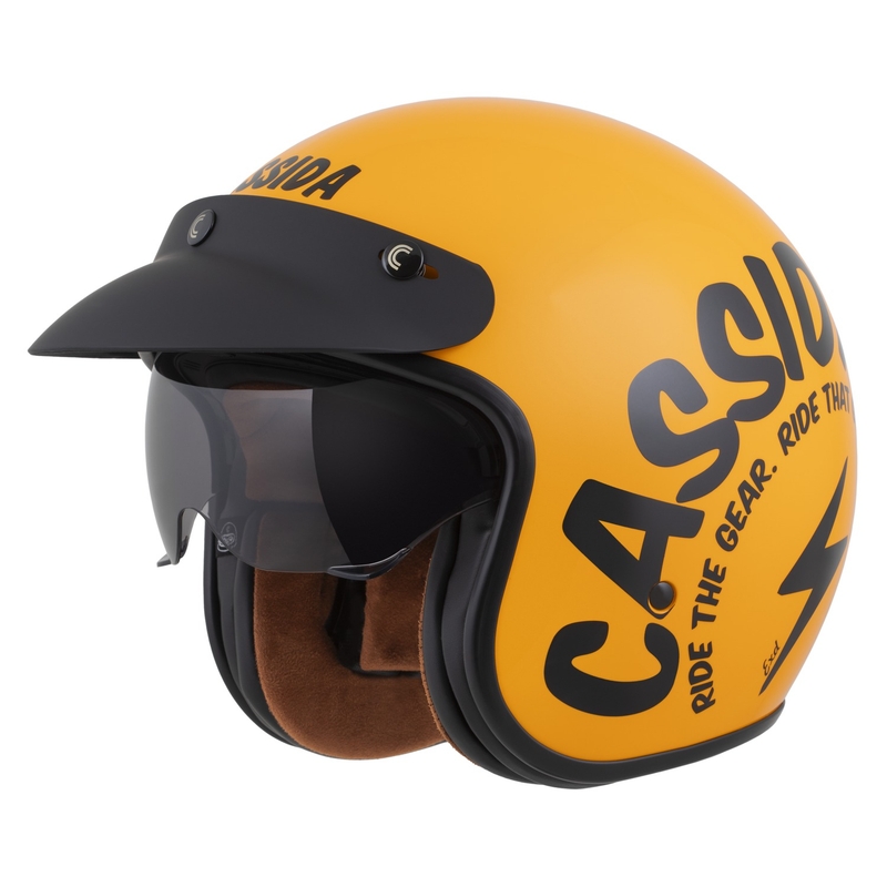Kask motocyklowy otwarty Cassida Oxygen 2.0 Gear żółto-czarny