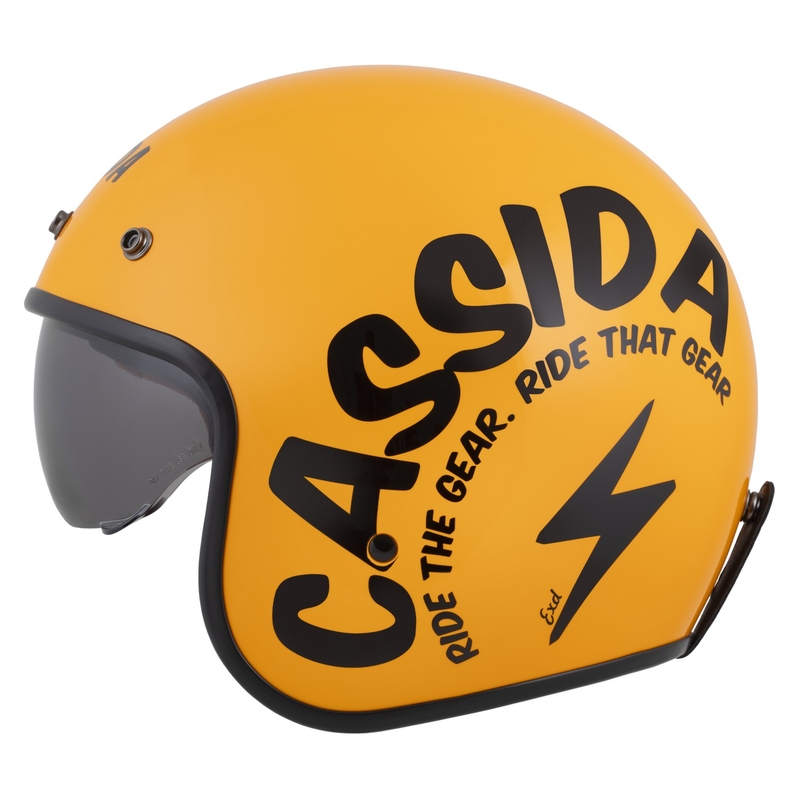 Kask motocyklowy otwarty Cassida Oxygen 2.0 Gear żółto-czarny