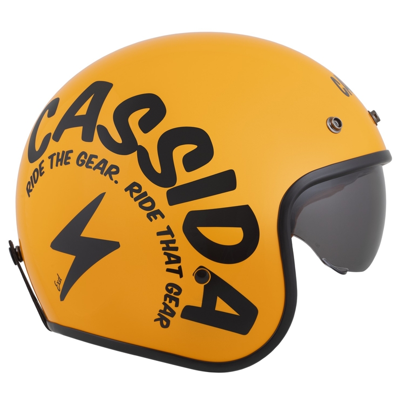 Kask motocyklowy otwarty Cassida Oxygen 2.0 Gear żółto-czarny