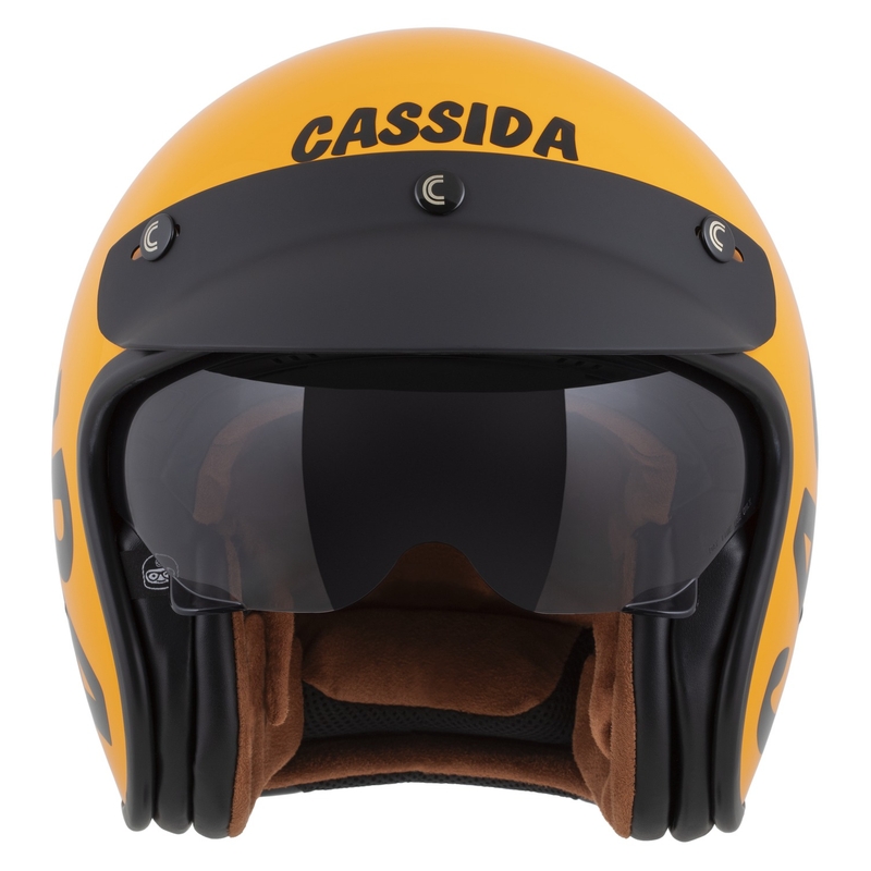 Kask motocyklowy otwarty Cassida Oxygen 2.0 Gear żółto-czarny