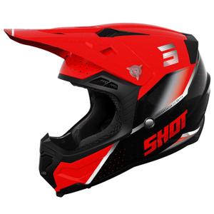 Kask motocrossowy Shot Core Honor czerwono-czarno-perłowy