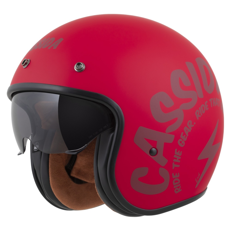 Cassida Oxygen 2.0 Gear Kask motocyklowy otwarty Matowy czerwony-ciemnoczerwony