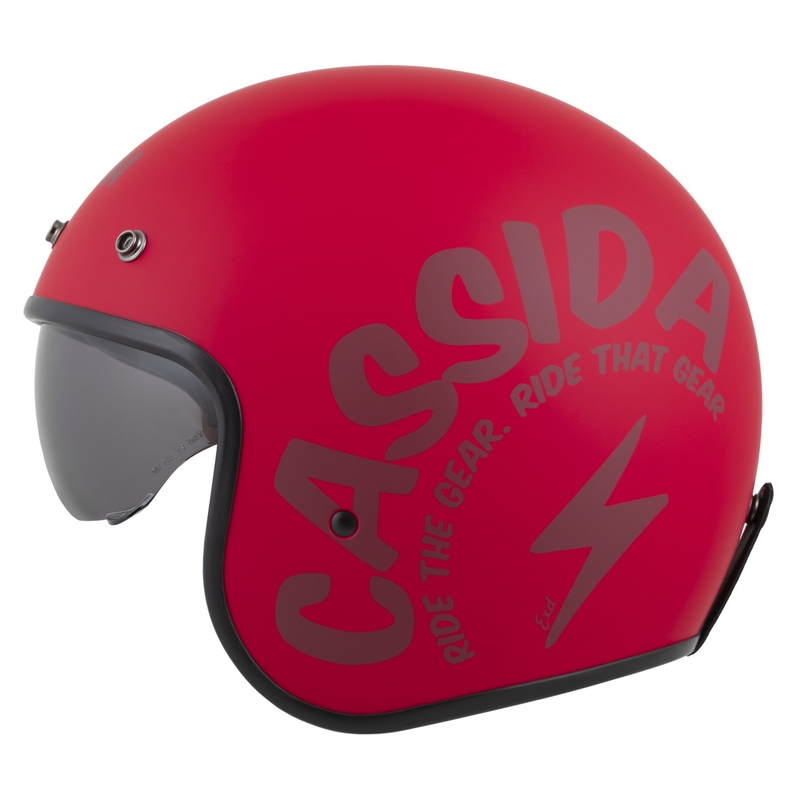 Cassida Oxygen 2.0 Gear Kask motocyklowy otwarty Matowy czerwony-ciemnoczerwony