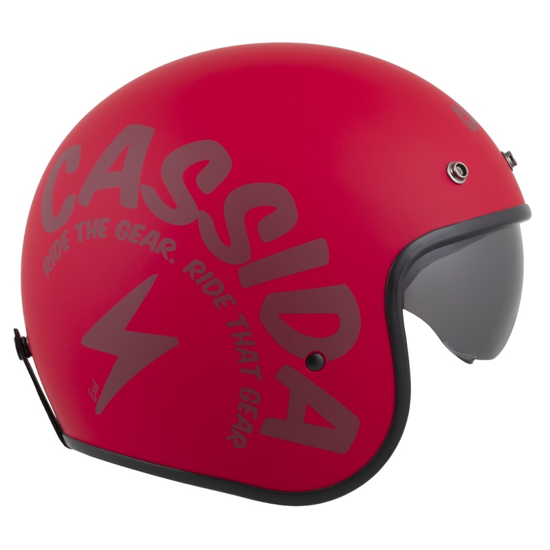 Cassida Oxygen 2.0 Gear Kask motocyklowy otwarty Matowy czerwony-ciemnoczerwony