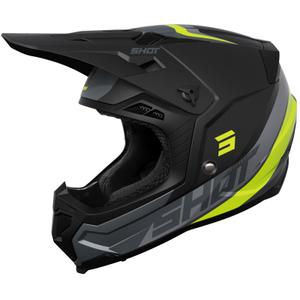 Kask motocrossowy Shot Core Custom czarno-fluo żółty