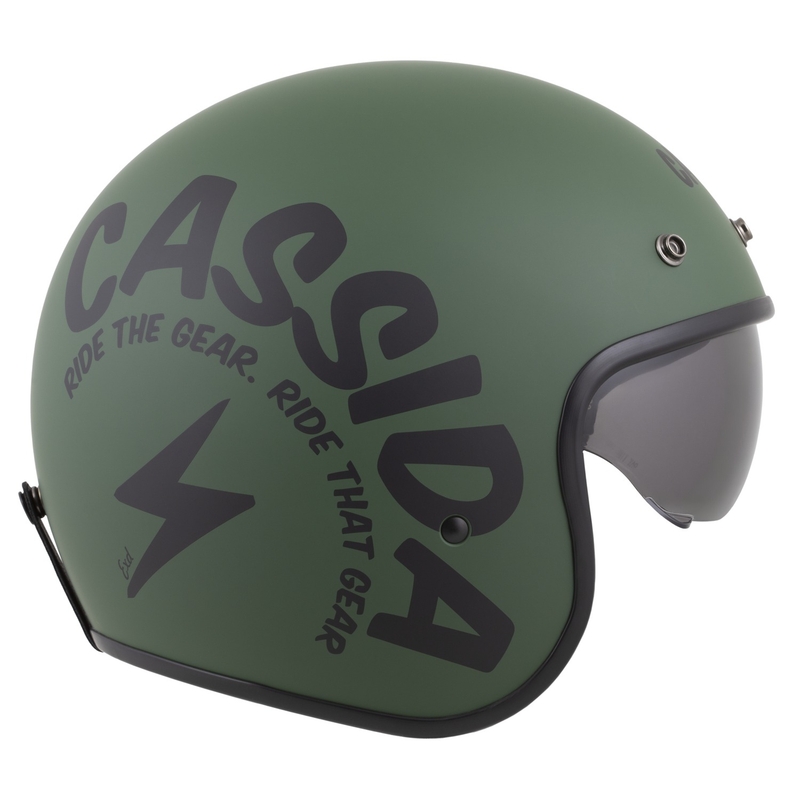 Cassida Oxygen 2.0 Gear Kask motocyklowy otwarty matowy zielono-czarny