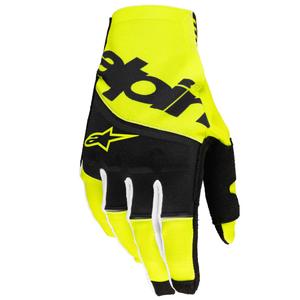 Rękawice motocrossowe Alpinestars Techstar czarno-fluo żółte