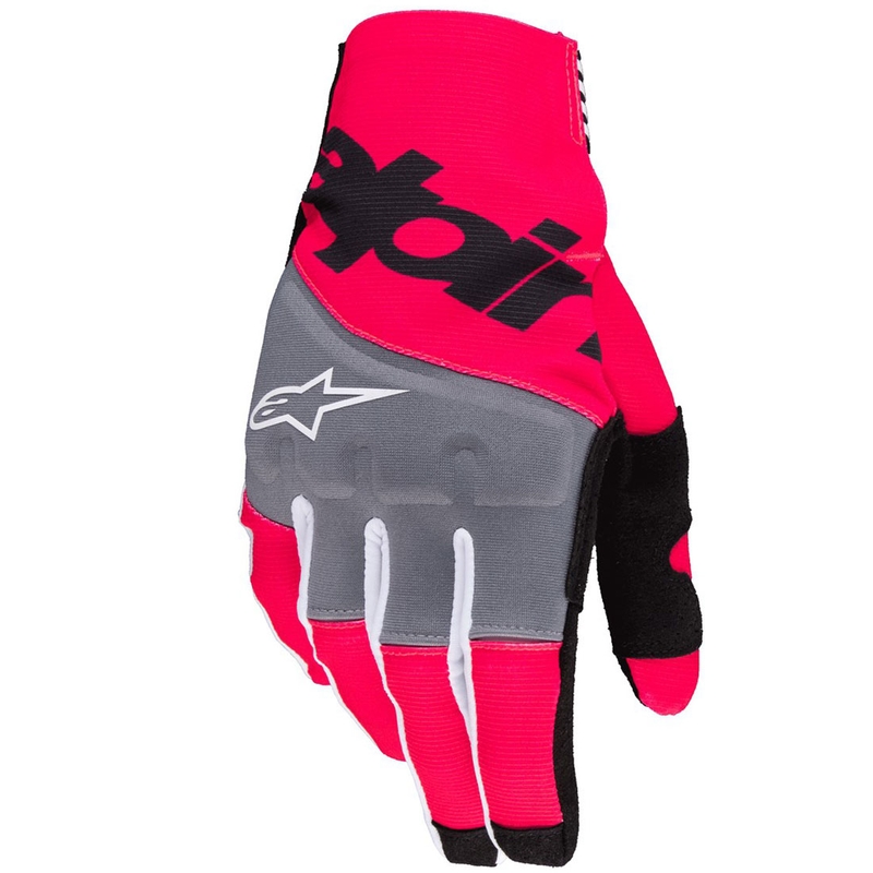 Rękawice motocrossowe Alpinestars Techstar czarno-fluo różowe