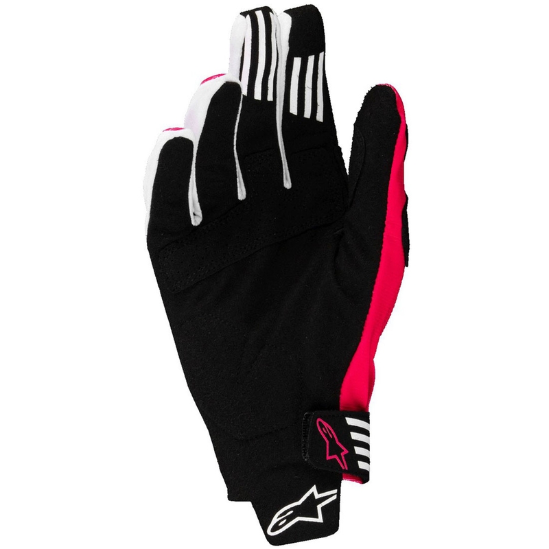 Rękawice motocrossowe Alpinestars Techstar czarno-fluo różowe