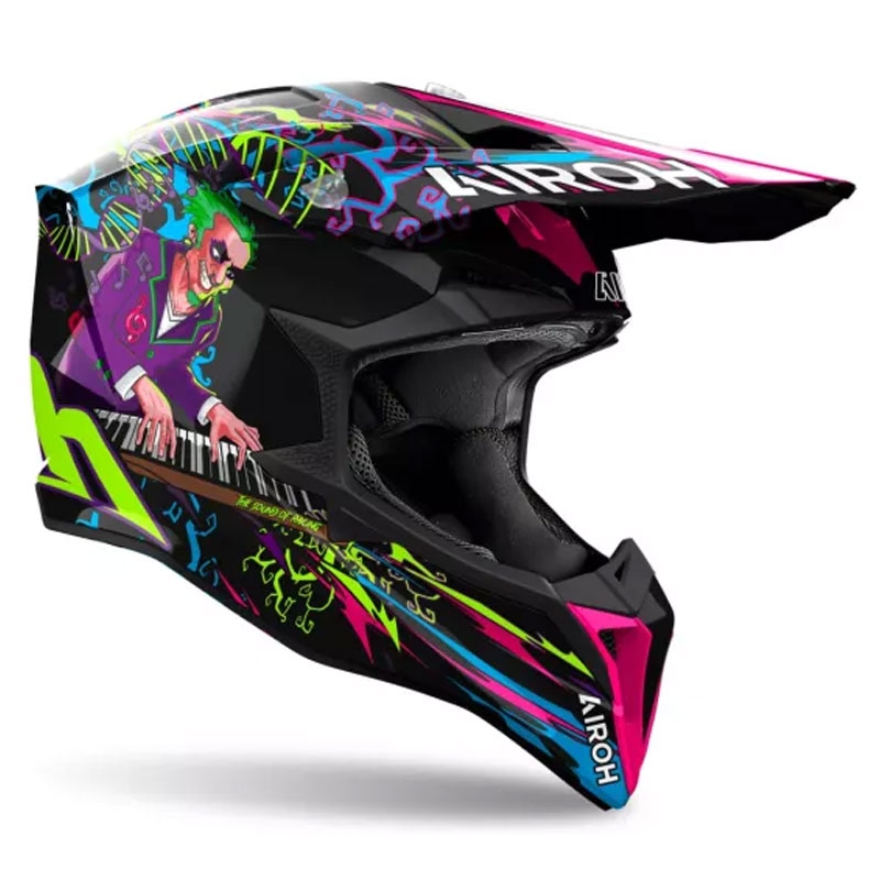 Kask motocrossowy Airoh Wraaap Music wielokolorowy