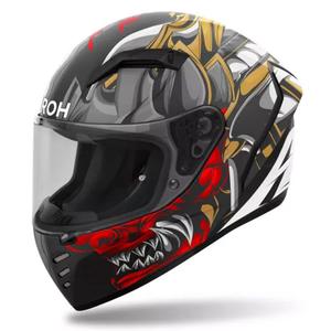 Kask motocyklowy Airoh Connor Samurai full face matowy czarno-czerwono-brązowo-szary