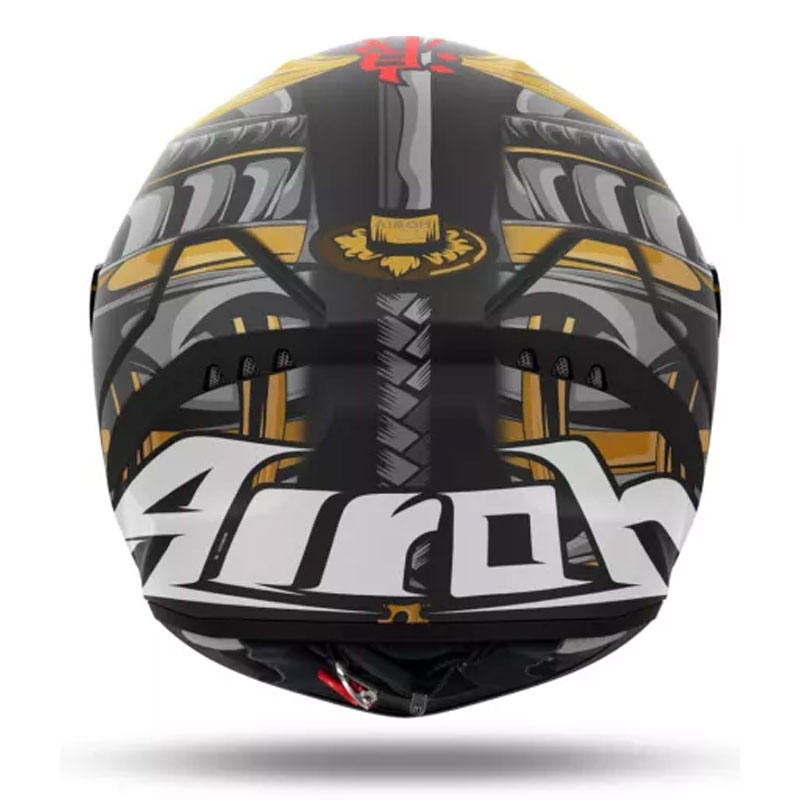 Kask motocyklowy Airoh Connor Samurai full face matowy czarno-czerwono-brązowo-szary
