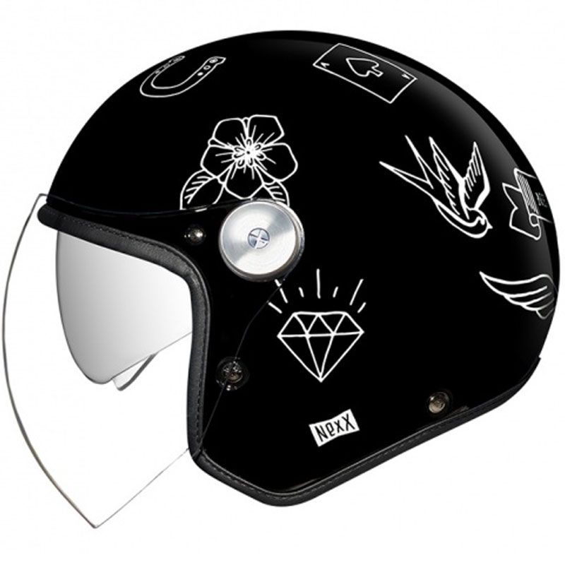 Kask otwarty Nexx X.G30 Tattoo czarno-biały wyprzedaż