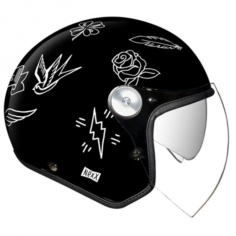 Kask otwarty Nexx X.G30 Tattoo czarno-biały wyprzedaż