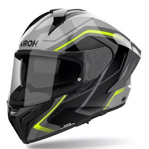 Kask motocyklowy Airoh MATRYX Wide full face czarno-szaro-żółty