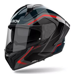 Kask motocyklowy Airoh MATRYX Wide full face czarno-szaro-czerwony