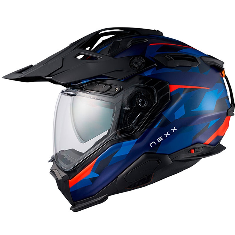 Kask motocyklowy Enduro Nexx X.WED3 Trailmania niebiesko-czerwony