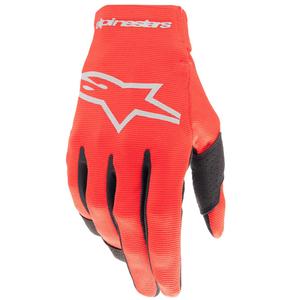 Rękawice motocrossowe Alpinestars Radar Kids w kolorze czerwono-srebrnym