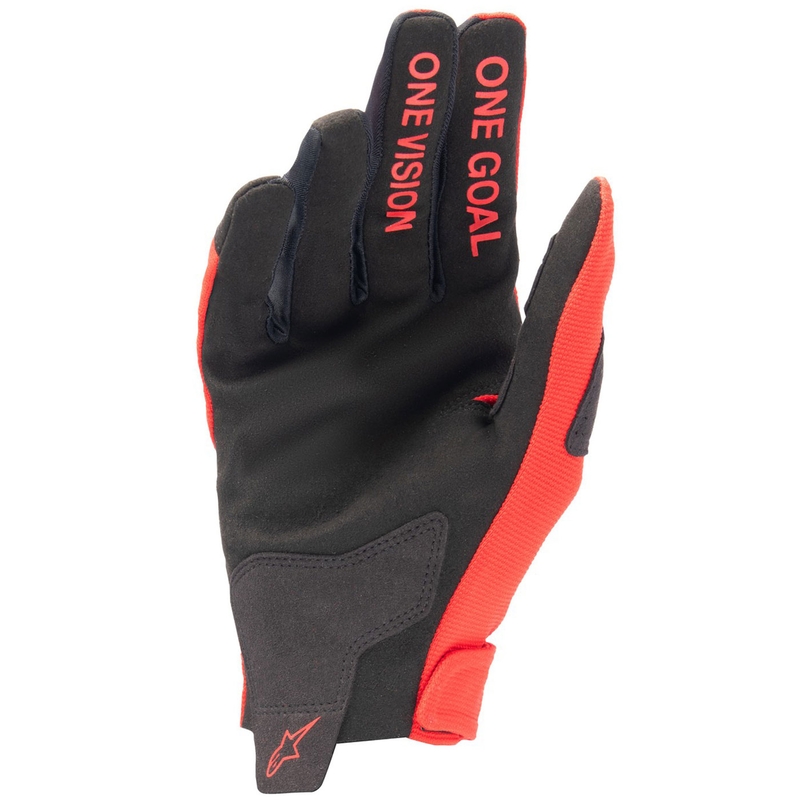 Rękawice motocrossowe Alpinestars Radar Kids w kolorze czerwono-srebrnym