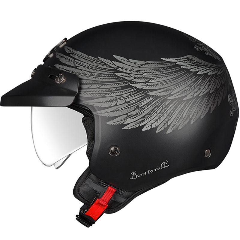 Otwarty kask motocyklowy NEXX Y.10 EAGLE RIDER czarno-szary wyprzedaż