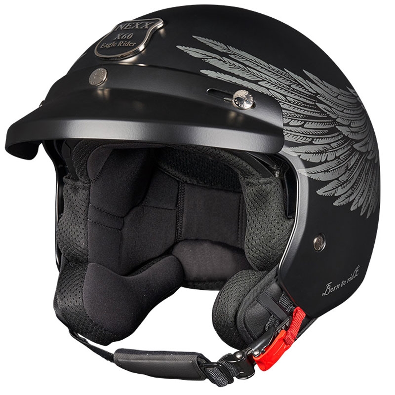Otwarty kask motocyklowy NEXX Y.10 EAGLE RIDER czarno-szary wyprzedaż