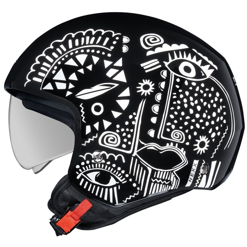 Otwarty kask motocyklowy NEXX Y.10 Artville czarno-biały wyprzedaż