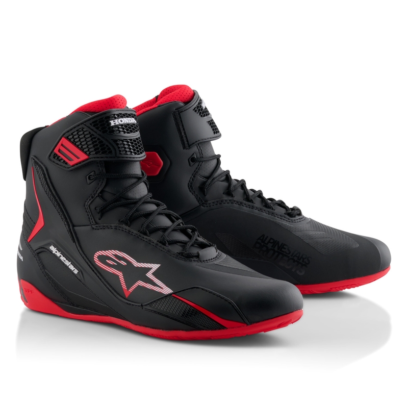Buty motocyklowe Alpinestars Faster-4 HONDA kolekcja czarno-czerwone