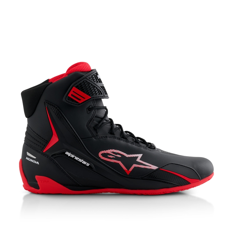 Buty motocyklowe Alpinestars Faster-4 HONDA kolekcja czarno-czerwone