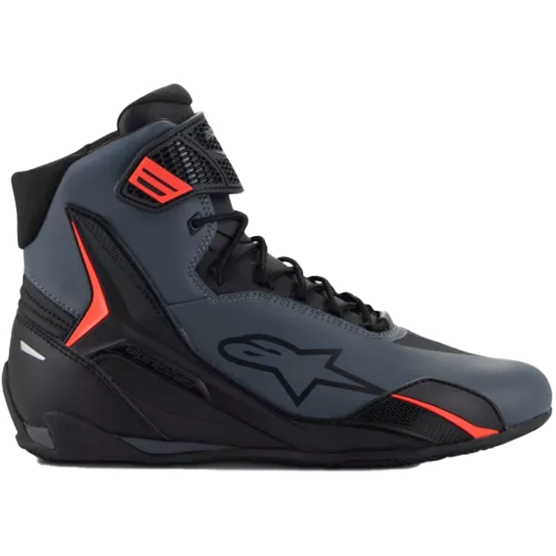 Buty motocyklowe Alpinestars Faster-4 czarno-szaro-fluo czerwone
