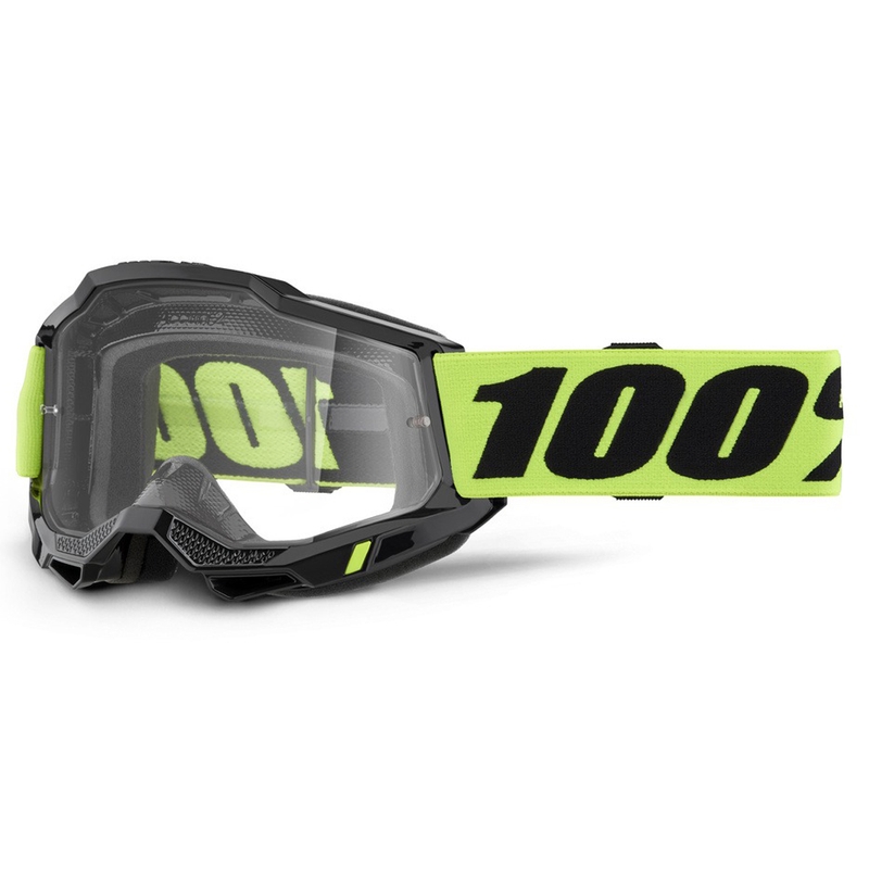 Gogle motocrossowe 100% ACCURI 2 żółte z przezroczystym pleksiglasem