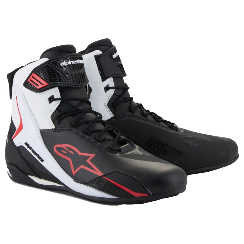 Buty motocyklowe Alpinestars Faster-4 czarno-biało-czerwone