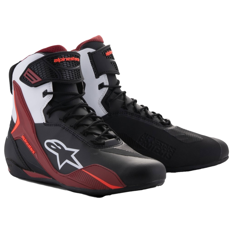 Buty motocyklowe Alpinestars Faster-4 czarno-biało-ciemnoczerwone