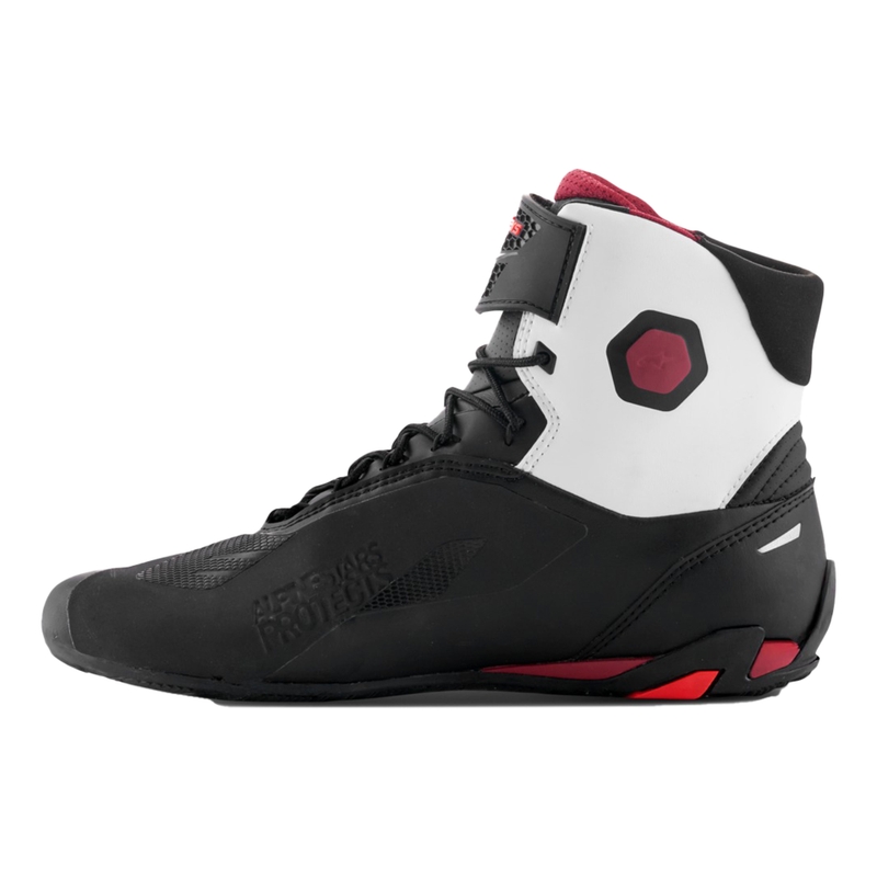 Buty motocyklowe Alpinestars Faster-4 czarno-biało-ciemnoczerwone
