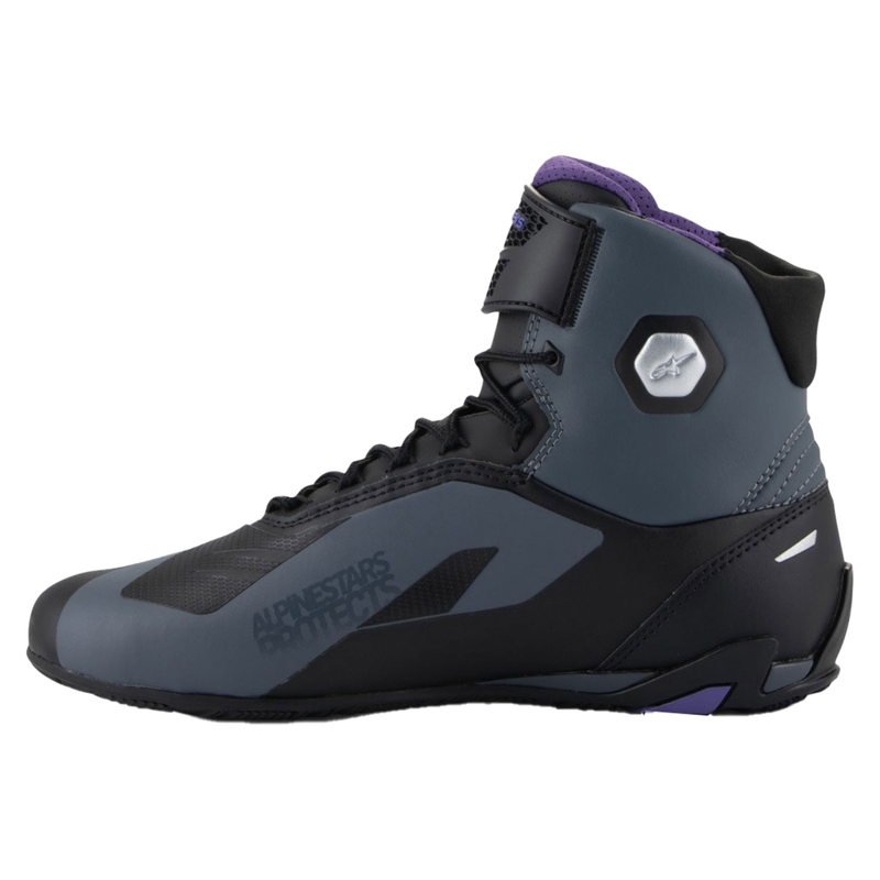 Buty motocyklowe damskie Alpinestars Stella Faster-4 czarno-szaro-fioletowe