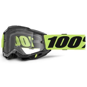 Gogle motocrossowe 100% ACCURI 2 Enduro żółte z podwójnym przezroczystym pleksiglasem
