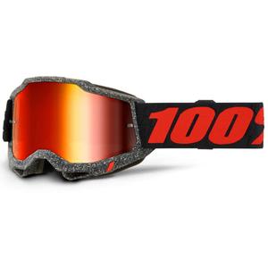 Gogle motocrossowe dziecięce 100% - USA ACCURI 2 Huaraki czerwona plexi