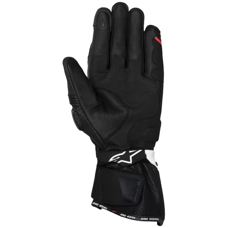 Rękawice motocyklowe Alpinestars SP-3 czarno-biało-fluo czerwone