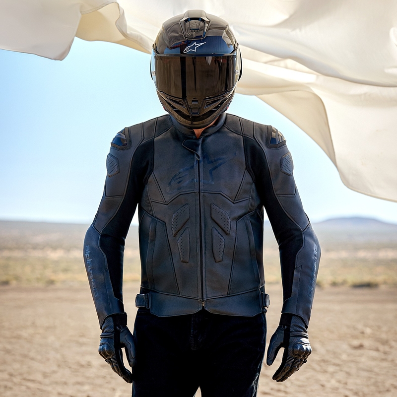 Kurtka motocyklowa skórzana Alpinestars Dusk czarna