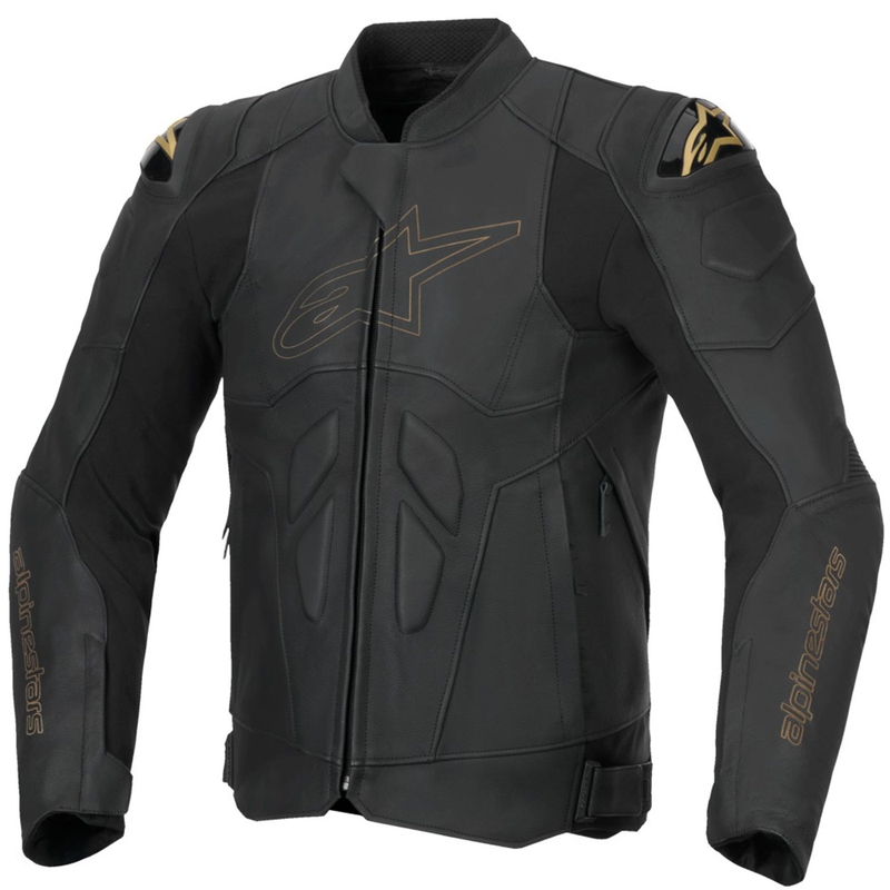 Kurtka motocyklowa skórzana Alpinestars Dusk czarno-złota