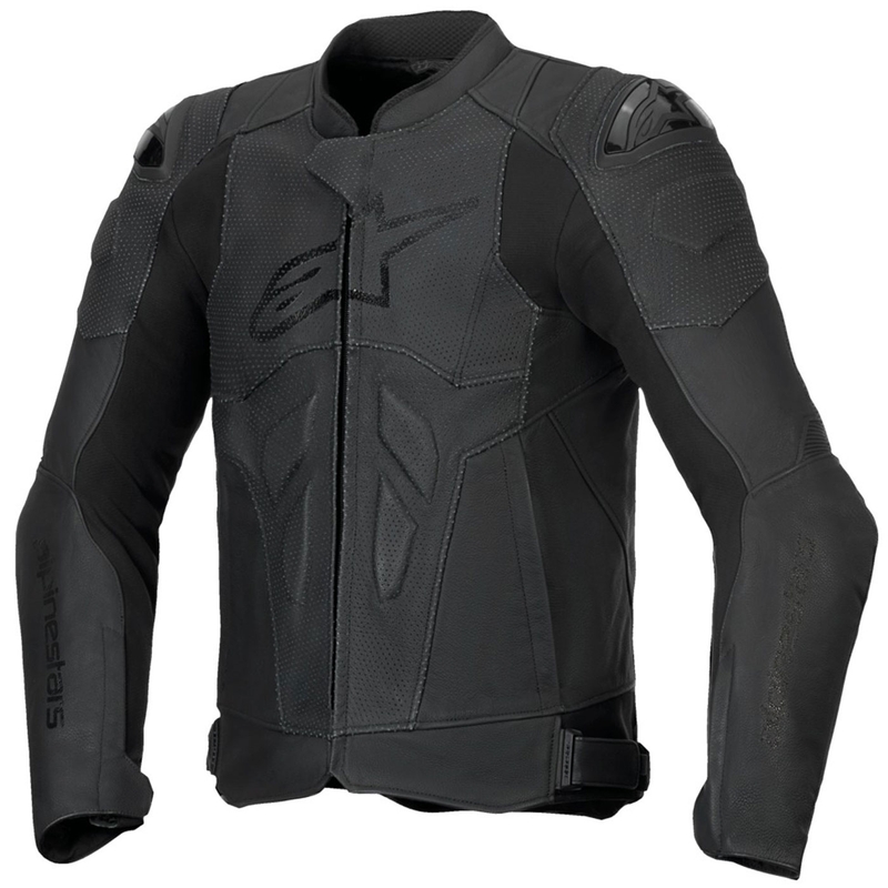 Kurtka motocyklowa skórzana Alpinestars Dusk Airflow czarno-czarna