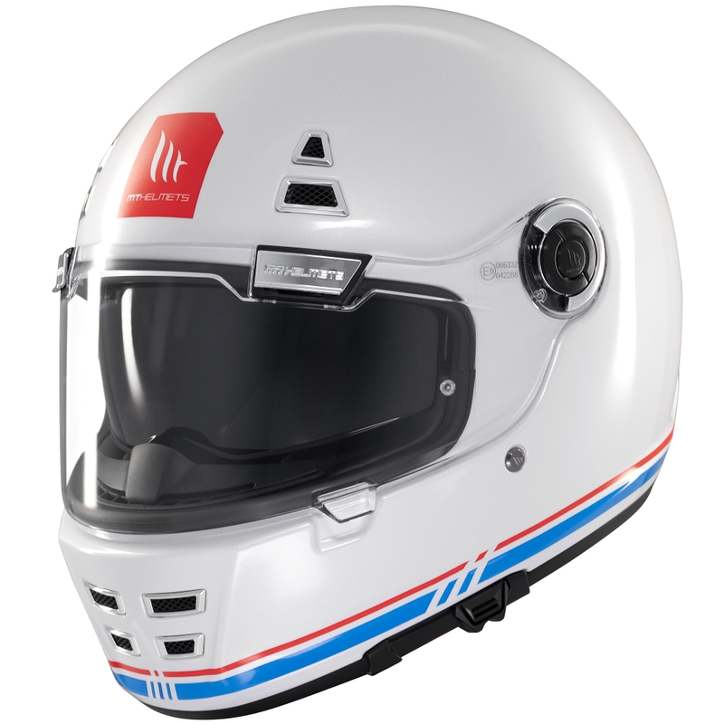 Kask motocyklowy integralny MT Jarama SV błyszczący biały