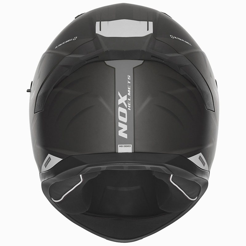 Kask motocyklowy integralny NOX N401 Crower matowy czarno-srebrny