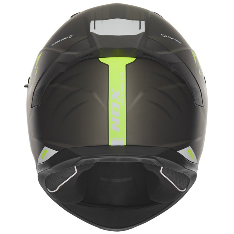 Kask motocyklowy integralny NOX N401 Crower matowy czarny-fluo żółty