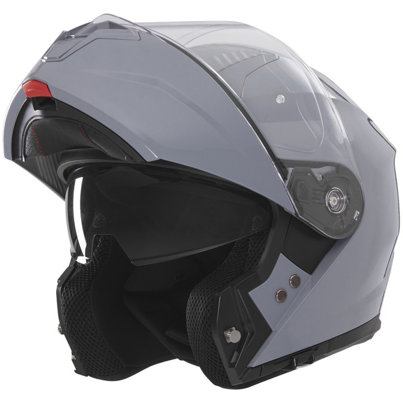 Kask motocyklowy typu flip-up NOX N968 szary