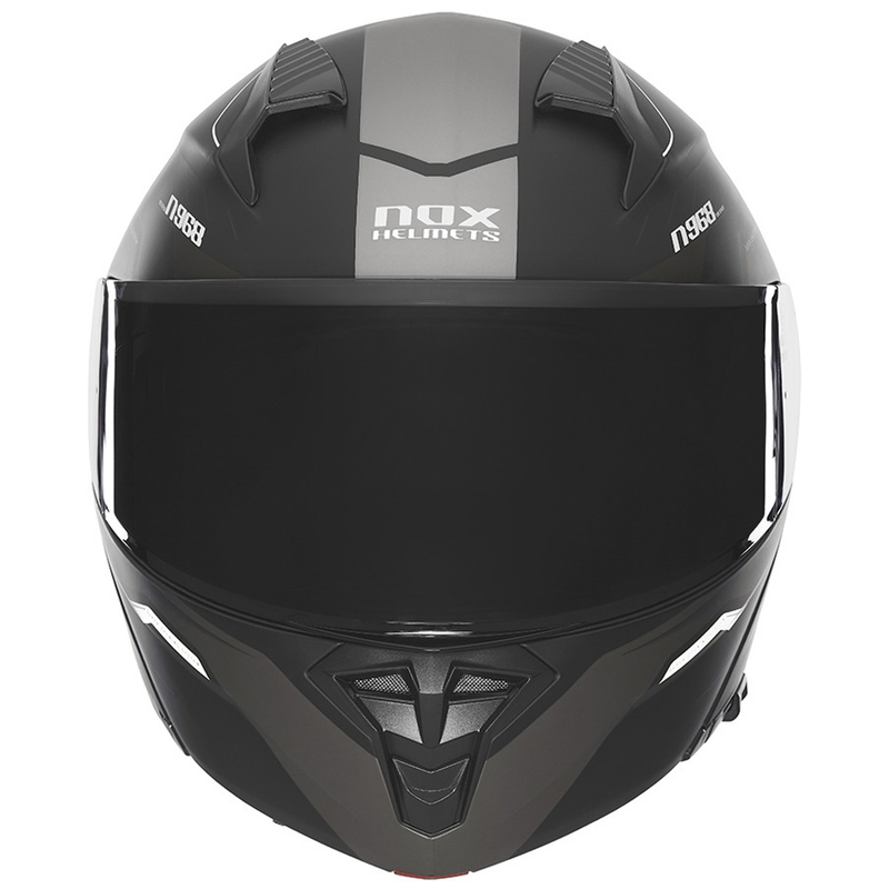 Kask motocyklowy z klapką NOX N968 Ultra matowy czarno-biały