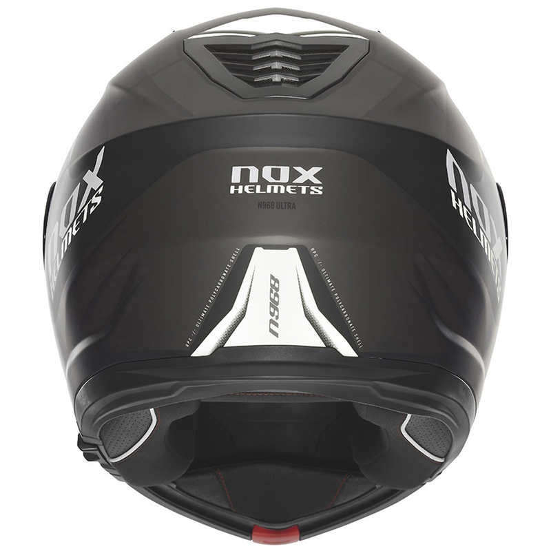 Kask motocyklowy z klapką NOX N968 Ultra matowy czarno-biały