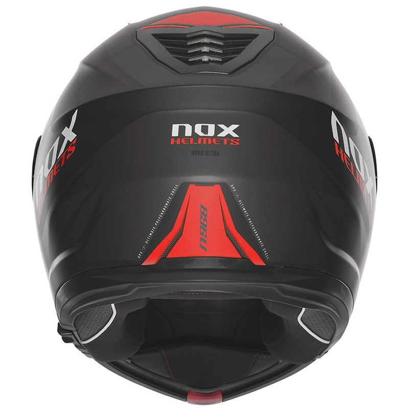 Kask motocyklowy typu flip-up NOX N968 Ultra matowy czarno-czerwony